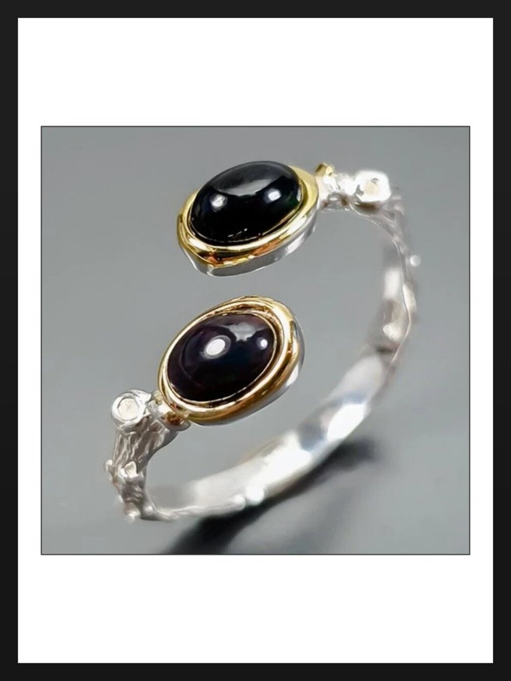 RING Black Opal 925 Freesize